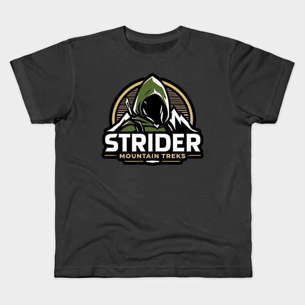 Strider Mountain Treks - Hiking - Fantasy Kids T-Shirt by Fenay-Designs